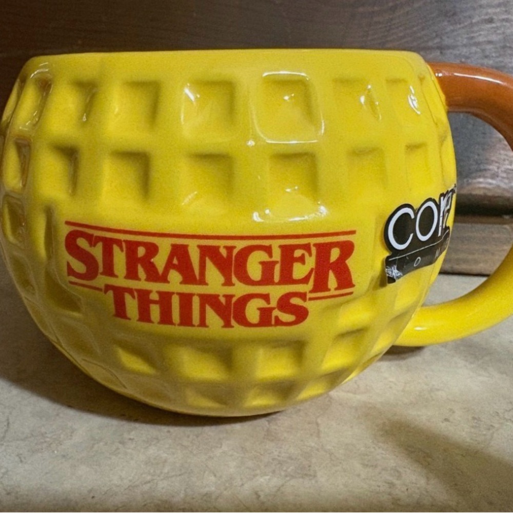 Stranger Things Yellow Waffle Ceramic Mug